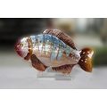 Fish Art Glass Sculpture 18"L x 11"H